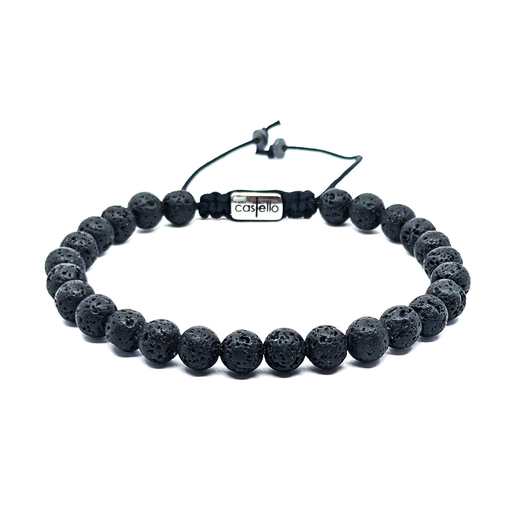 Lava Stone Everyday Bracelet, 6mm | Castello Jewels