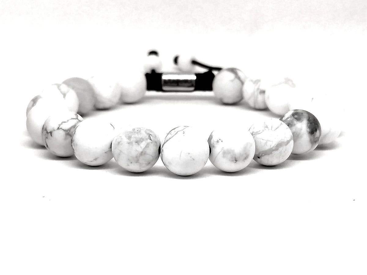 Howlite Boho Bracelet, 10mm | Castello Jewels