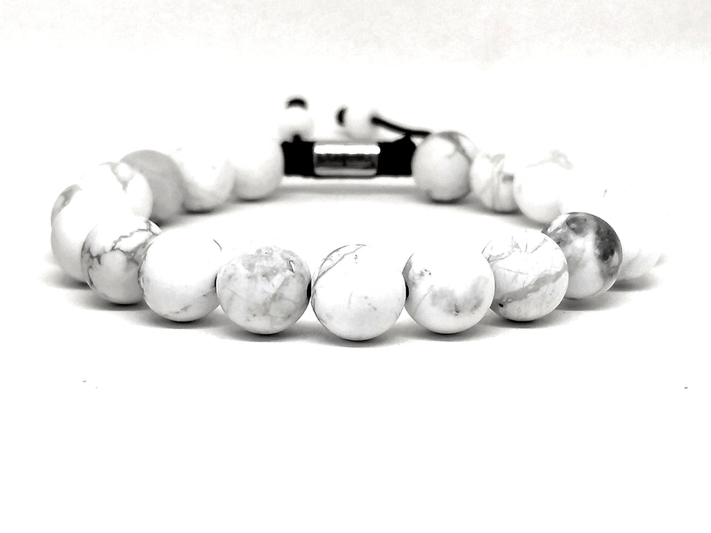 Bracelet Howlite, 10mm stone | Castello Jewels