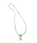 Hand Made SILVER 925 Aqua Marine With Amazonite stone 4mm necklace | Castello Jewels