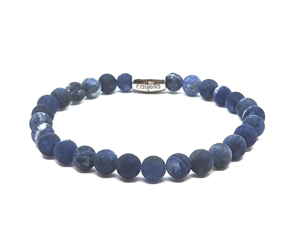 Gemstone Bracelet Sodalite, stone 6mm — view 2 | Castello Jewels