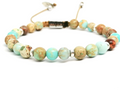 Silver 925, Bracelet Minimal, Jasper Turquoise, 6mm stone | Castello Jewels