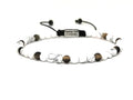 Hand Made Bracelet Howlite, Tiger's Eye stones of 4mm. | Castello Jewels