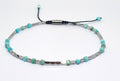 Hand Made Anklets, Hematite, Turquoise stone 4mm | Castello Jewels