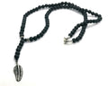 925 silver Beaded Rosario, Lava stone of 6mm | Castello Jewels