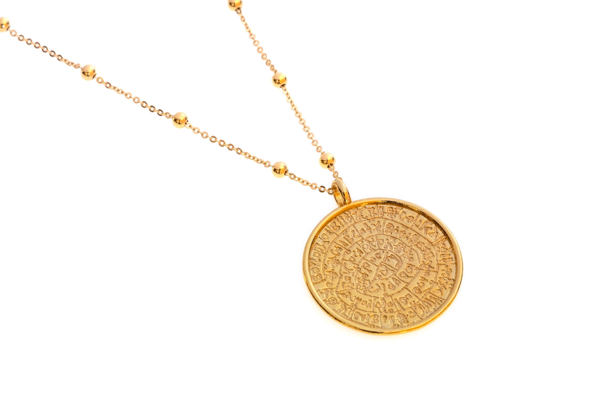 Phaistos Disk necklace — view 2 | Castello Jewels