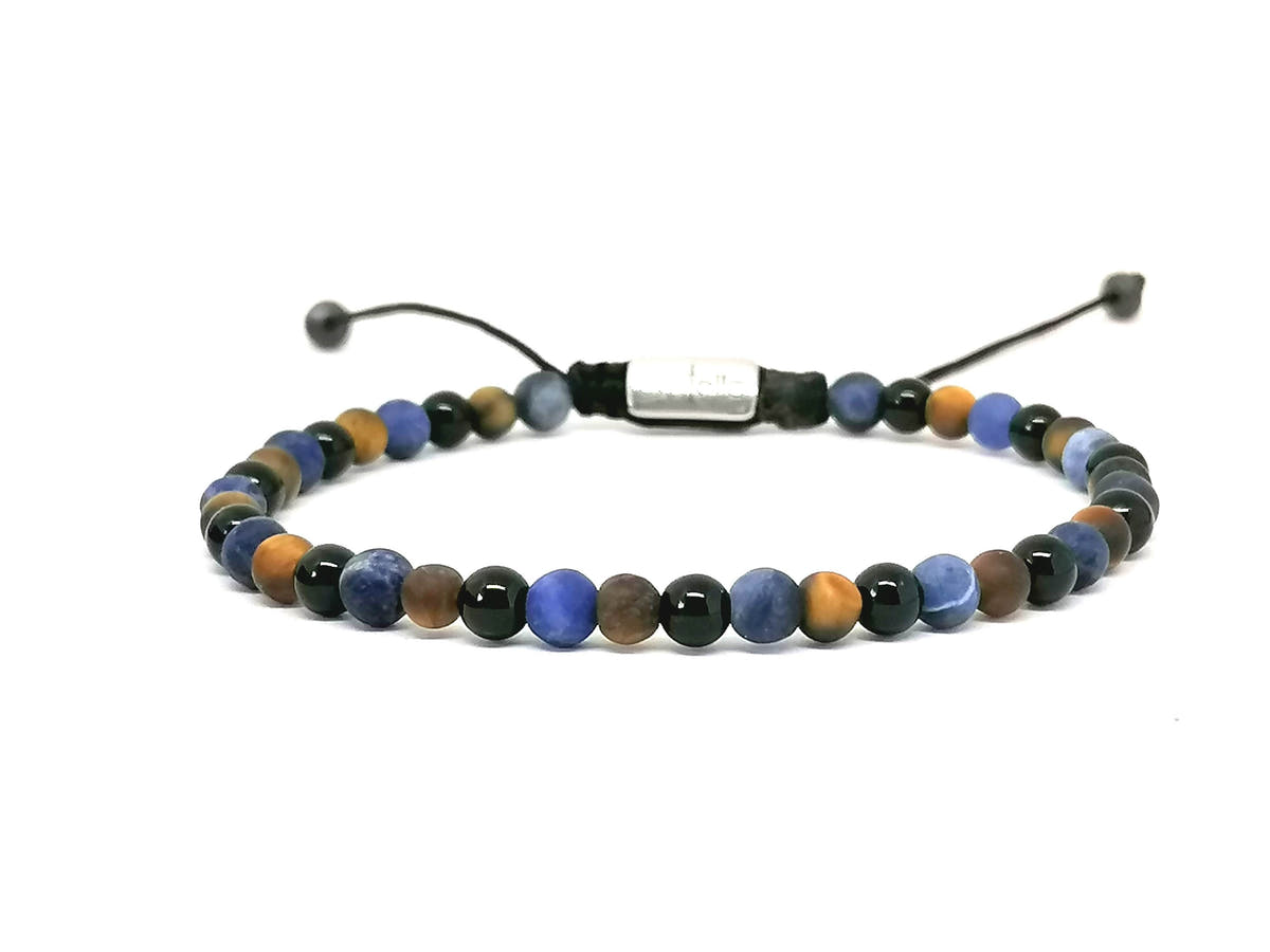 Onyx, Tiger's Eye & Sodalite Bracelet, 4mm | Castello Jewels