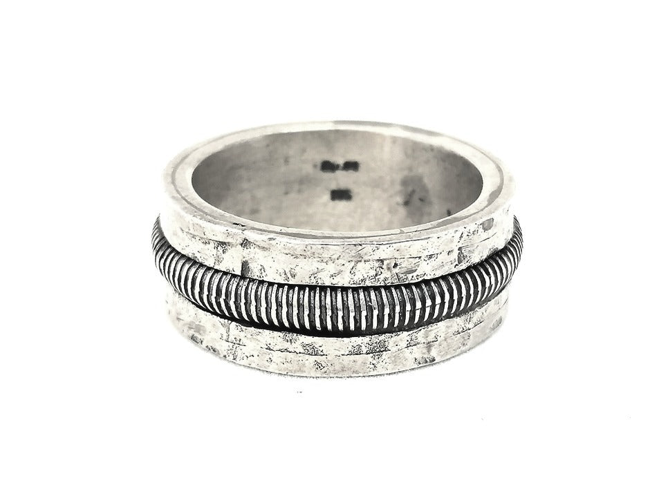 Mens Silver Ring — view 3 | Castello Jewels
