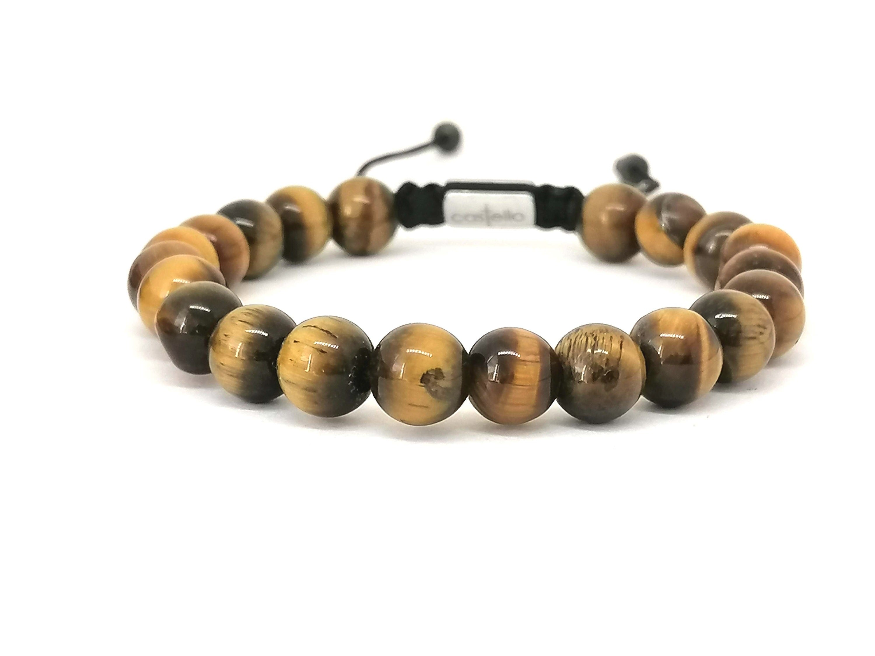 Bracelet Tiger Eye Polish 8mm stone | Castello Jewels