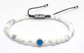 Hand Made Bracelet Silver 925 EARTH Howlite stone 4mm | Castello Jewels