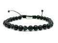 Hand Made Bracelet Onyx Mat, Onyx Polish, Lava stone 6mm | Castello Jewels