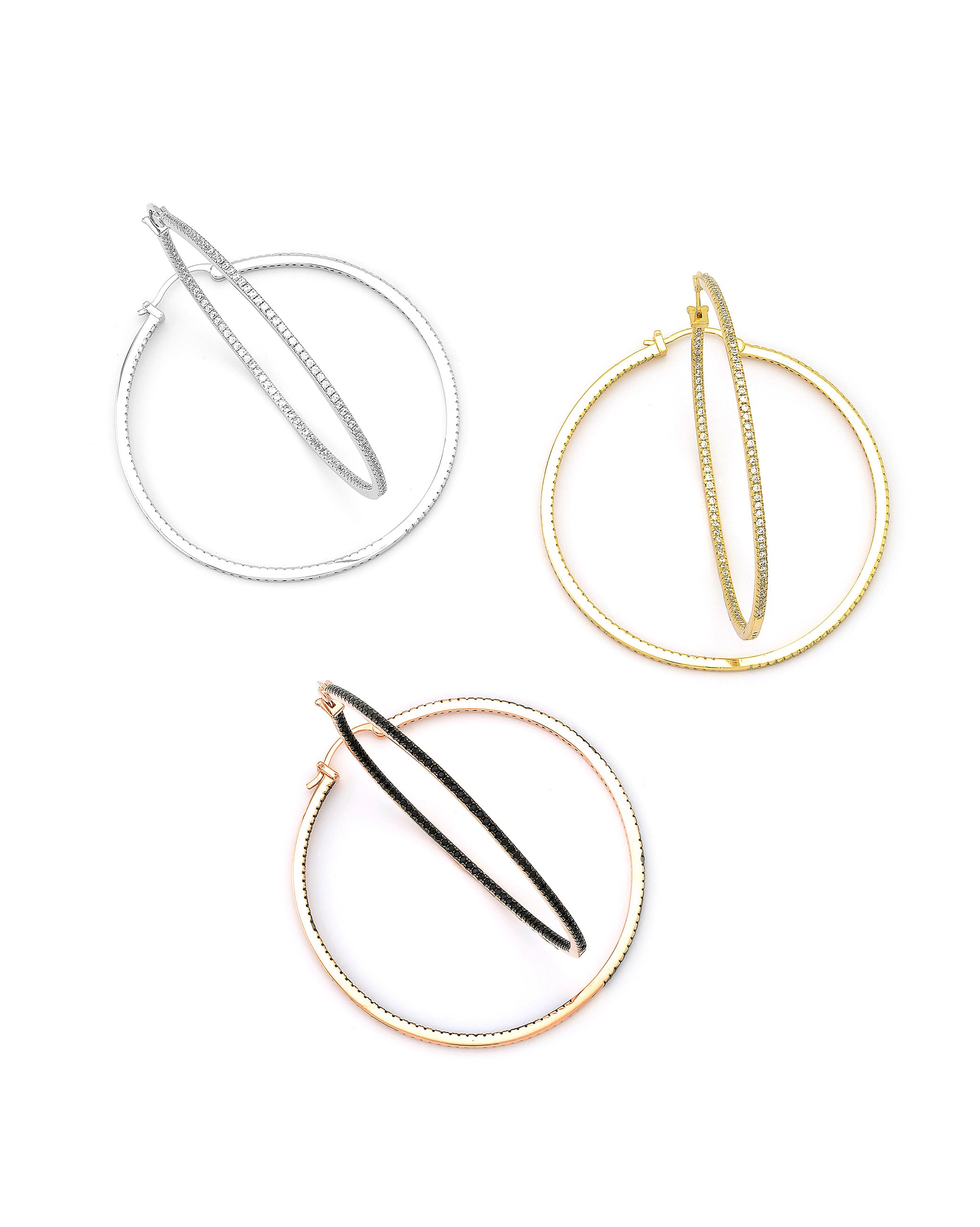Hoop Silver earrings | Castello Jewels