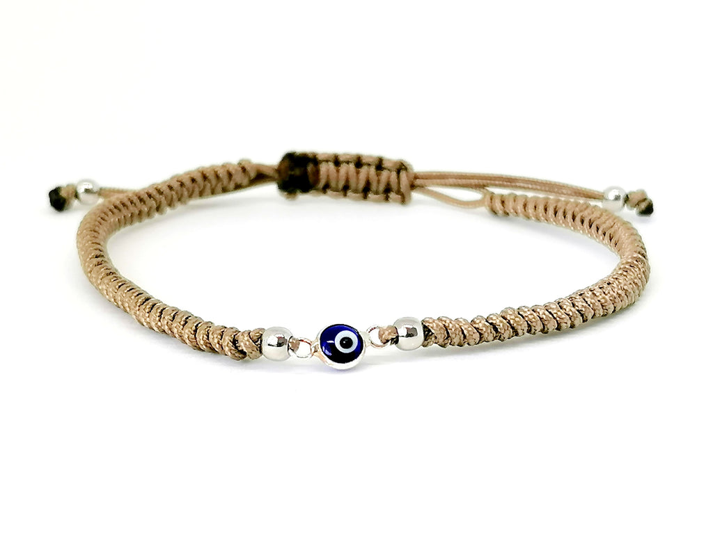 Hand made Evil Eye silver bracelet — view 5 | Castello Jewels