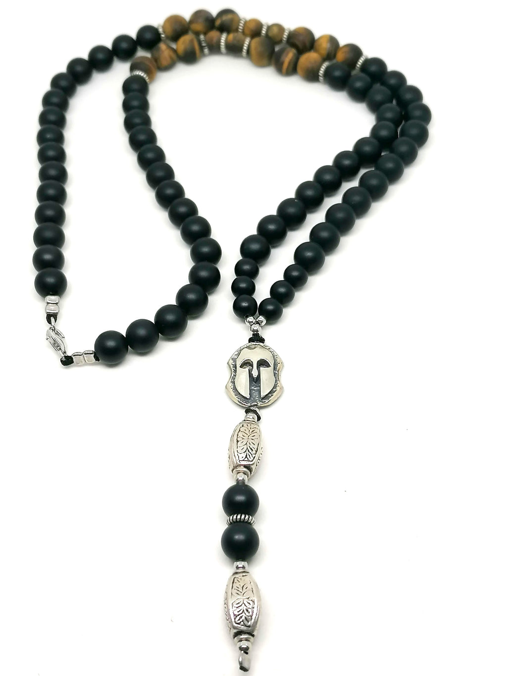 Rosary Sparta, Silver 925, Onyx stone — view 3 | Castello Jewels