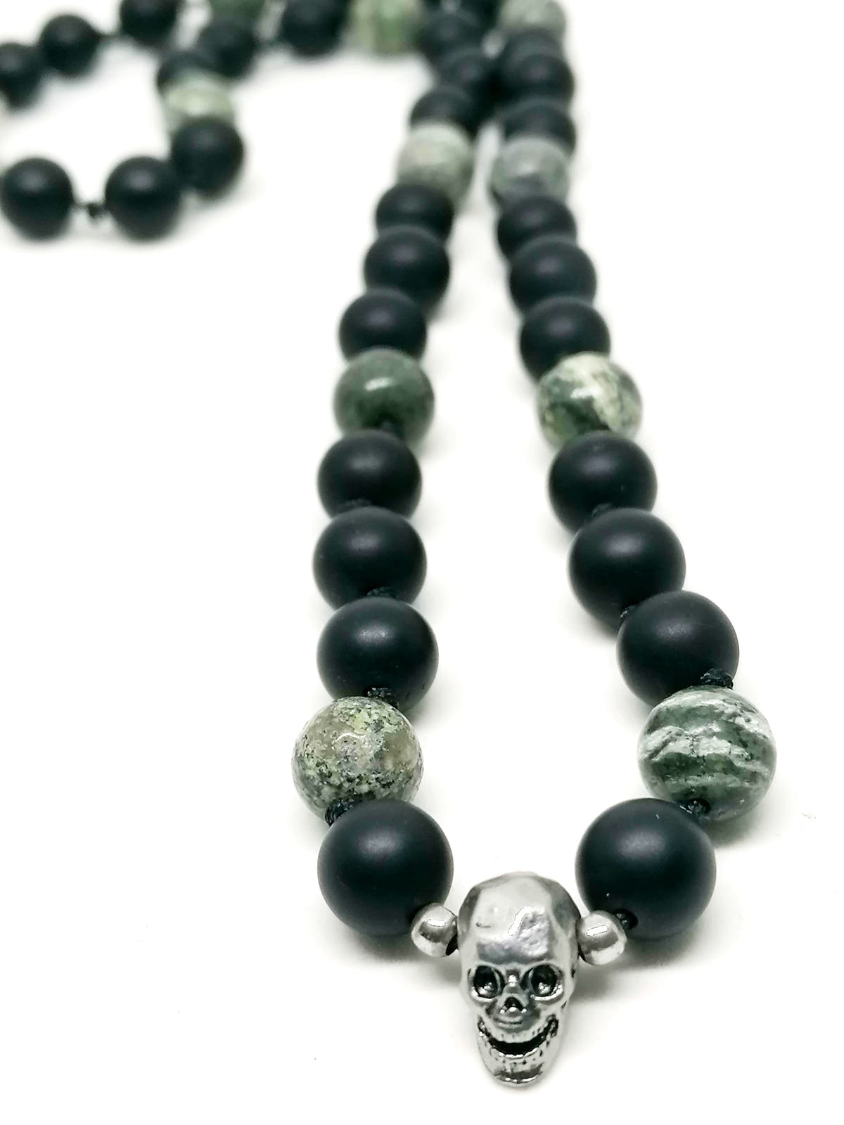 Necklace Skull, Onyx stone — view 3 | Castello Jewels
