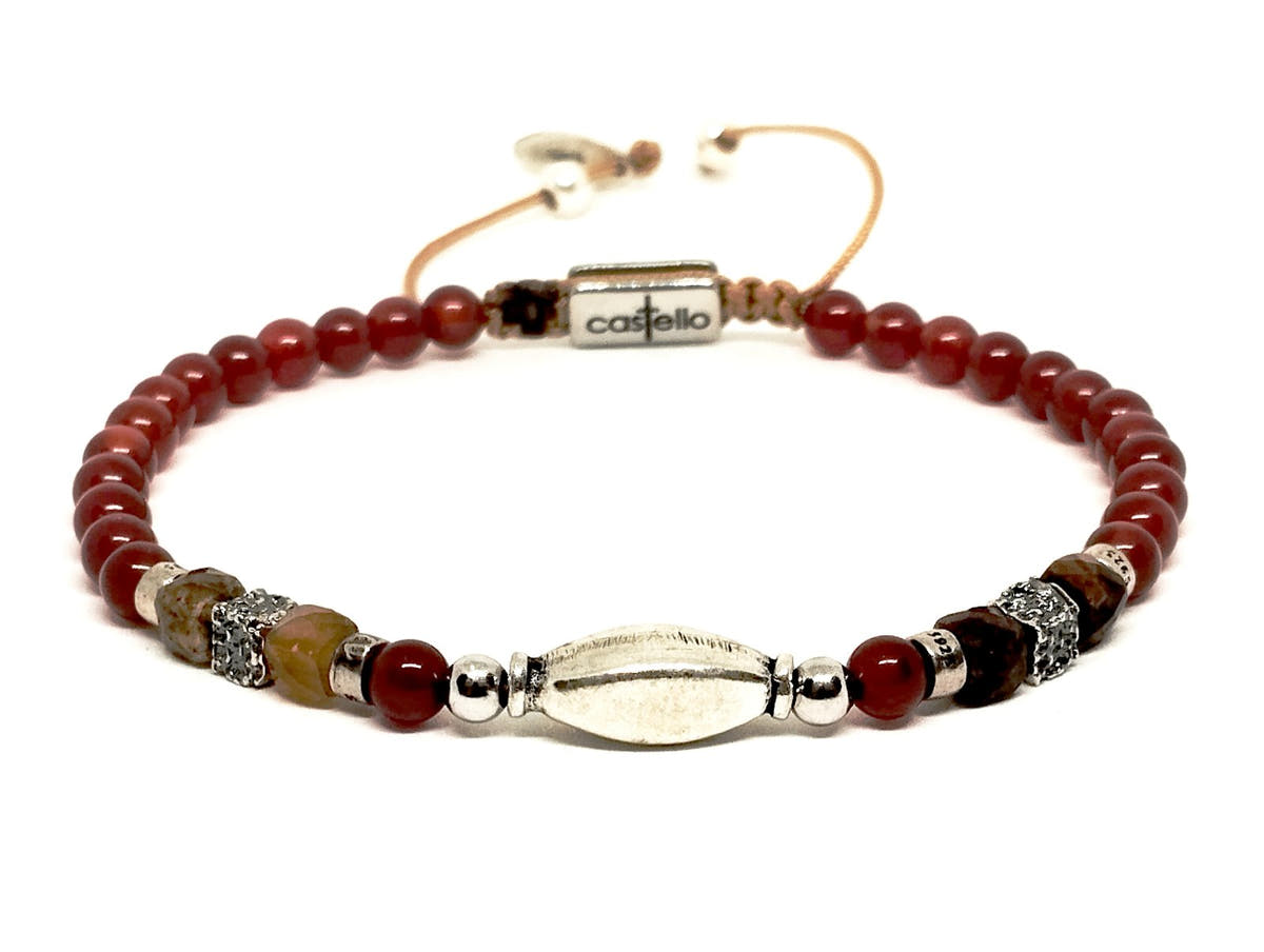 Garnet Bracelet, Sterling Silver, 4mm | Castello Jewels