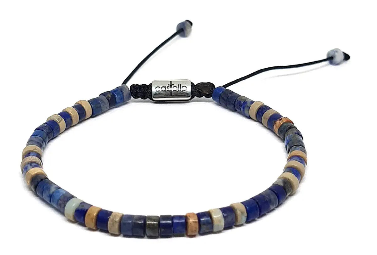 Lapis Lazuli Tube Bracelet, 4mm | Castello Jewels