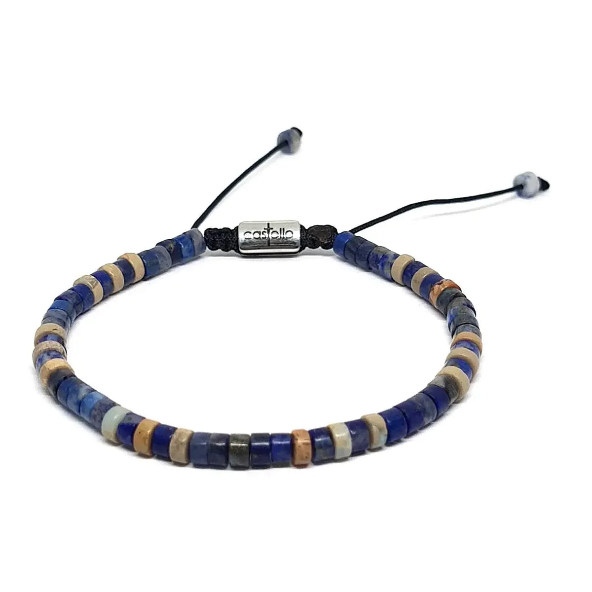 Lapis Lazuli Tube Bracelet, 4mm | Castello Jewels