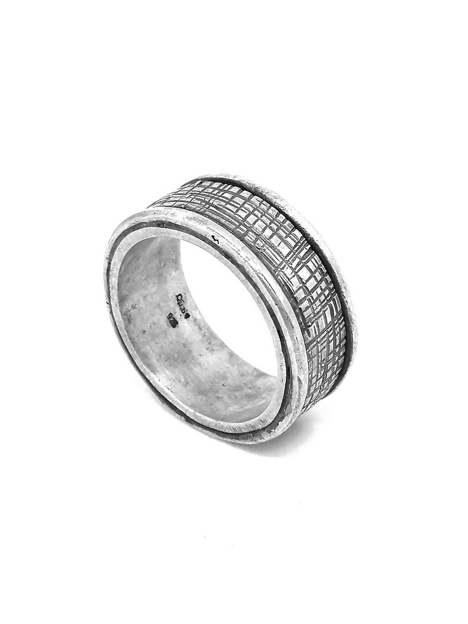 Mens Silver Ring — view 2 | Castello Jewels