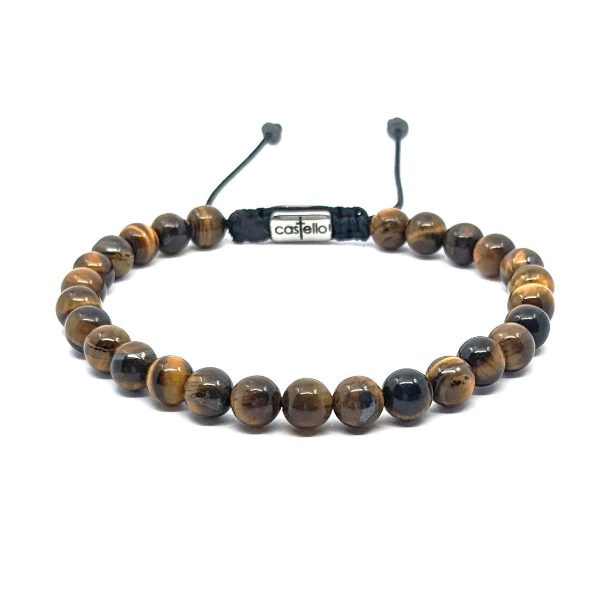 Polished Tiger's Eye Everyday Bracelet, 6mm | Castello Jewels