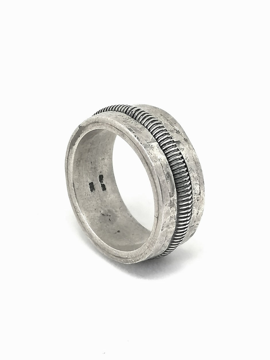 Mens Silver Ring — view 2 | Castello Jewels