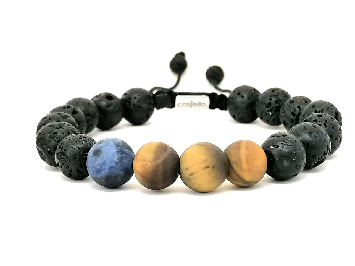 Lava Stone Everyday Bracelet, 10mm | Castello Jewels