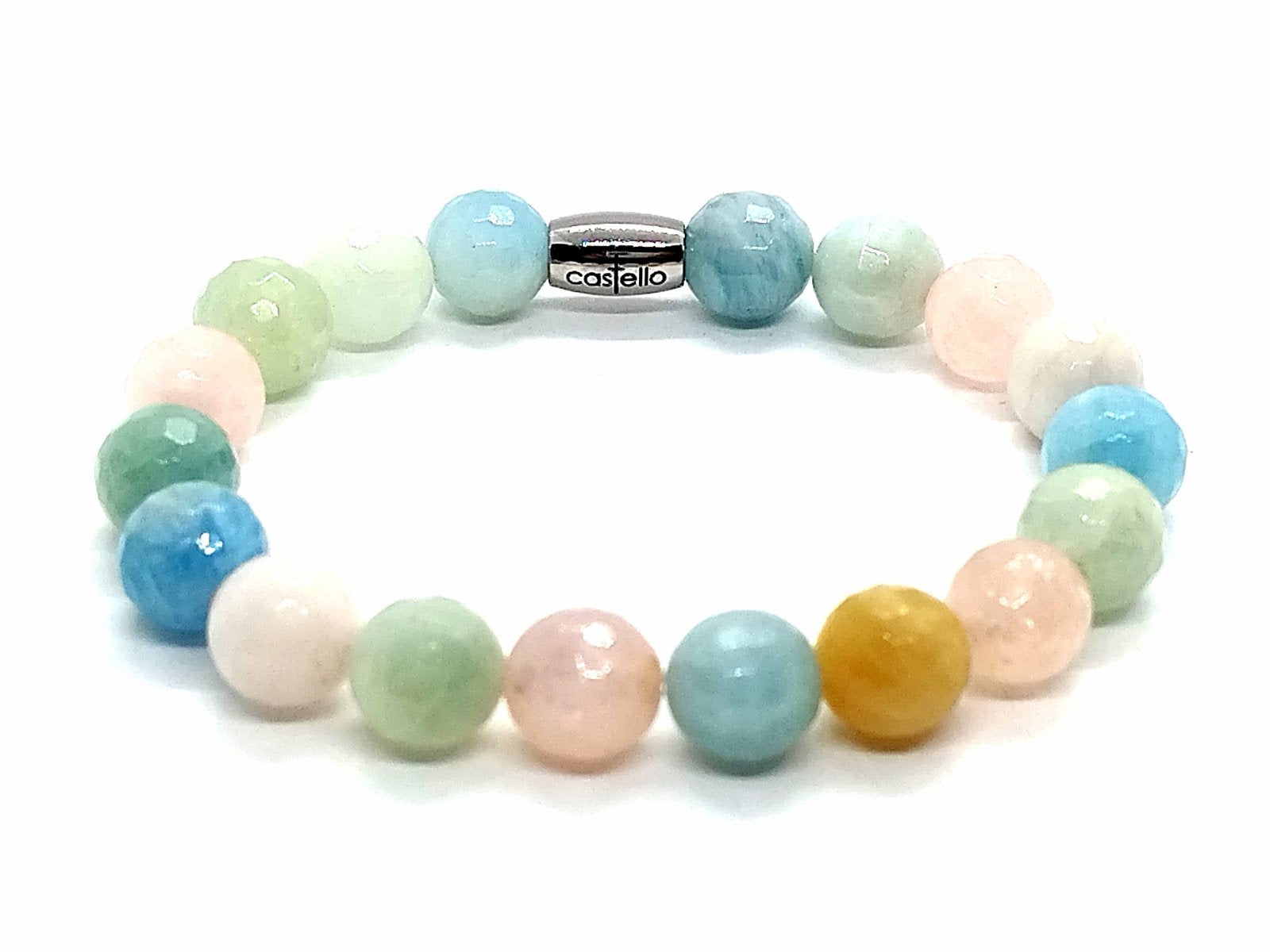 Bracelet with Beryl stone 10mm — view 2 | Castello Jewels