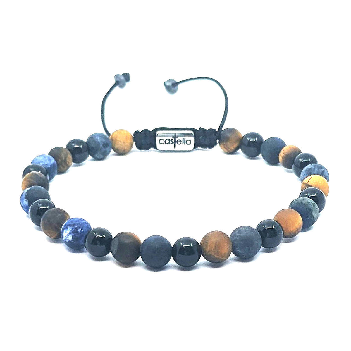 Sodalite, Onyx & Tiger's Eye Gemstone Bracelet, 6mm | Castello Jewels