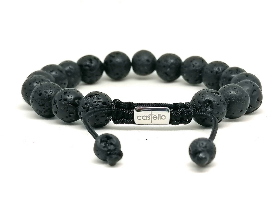 Bracelet Lava 10mm stone — view 3 | Castello Jewels