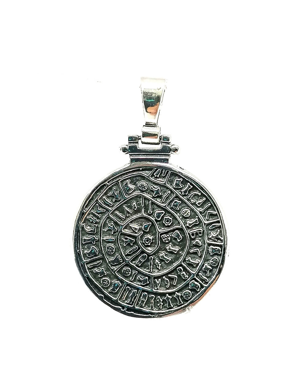 925 silver Disc of Phaistos pendant | Castello Jewels