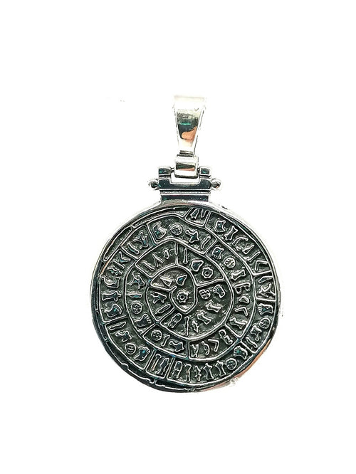 925 silver Disc of Phaistos pendant | Castello Jewels