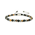 Tiger's Eye, Hematite & Lava Bracelet, 4mm | Castello Jewels