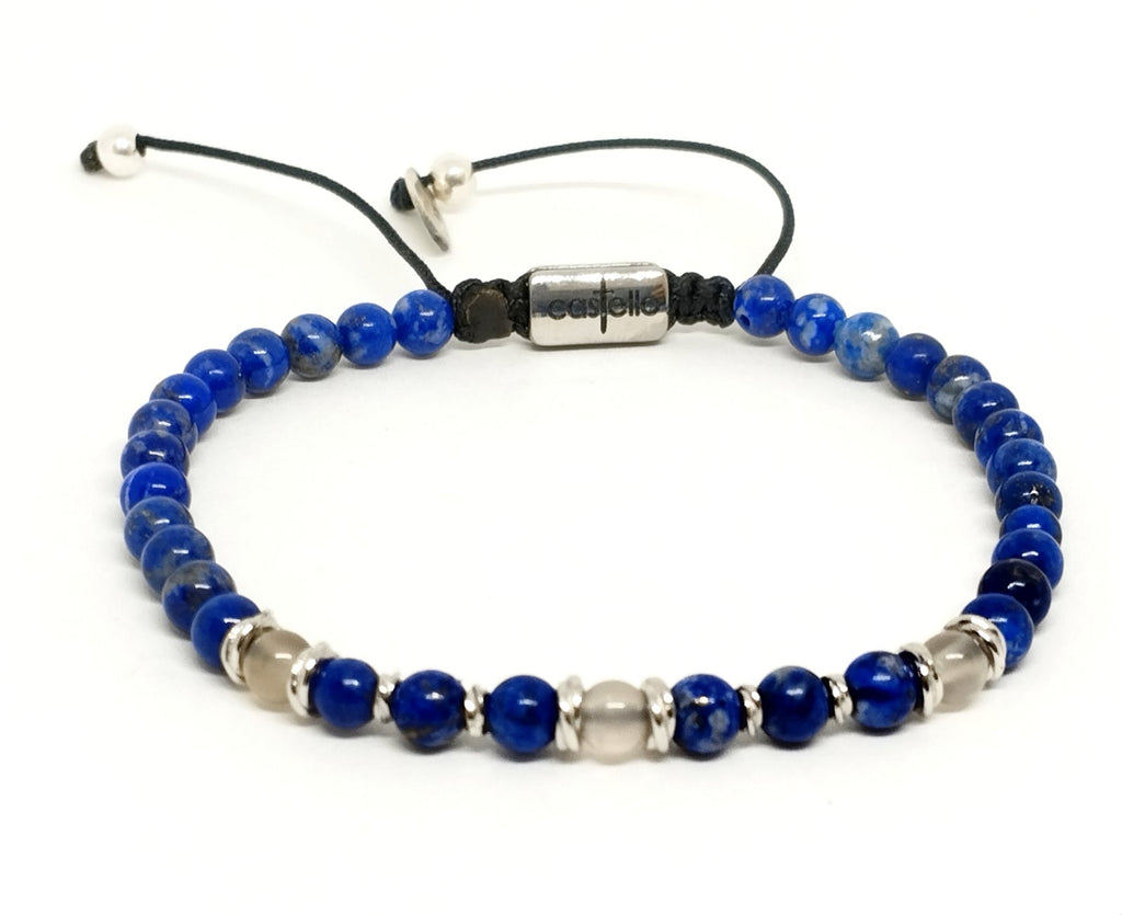 Aegean Silver 925 Bracelet, Lapis Lazuli Stone | Castello Jewels