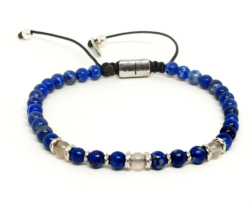 Aegean Silver 925 Bracelet, Lapis Lazuli Stone | Castello Jewels