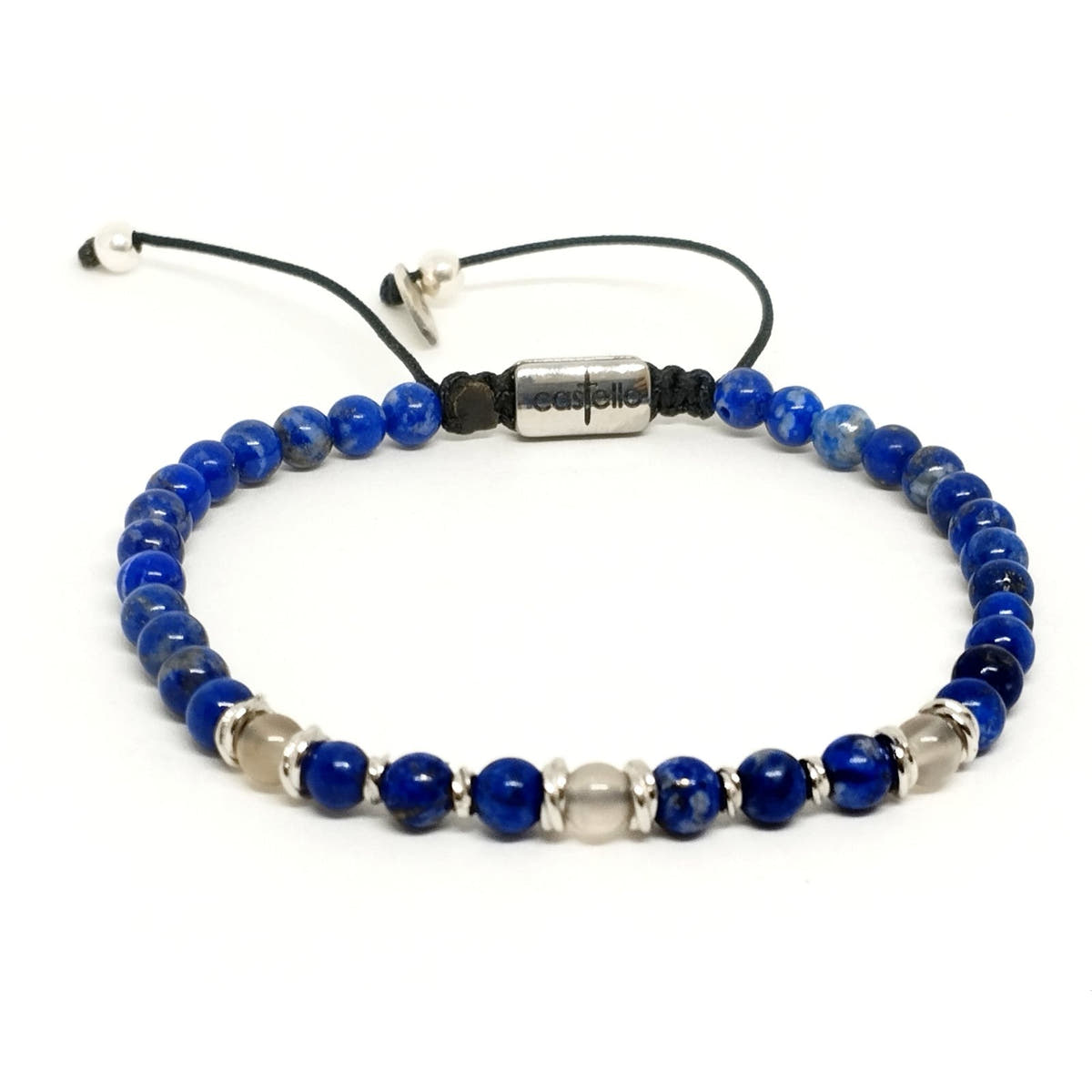 Aegean Silver 925 Bracelet, Lapis Lazuli Stone | Castello Jewels