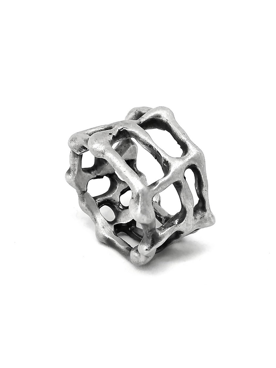 Mens Silver Ring — view 2 | Castello Jewels