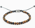 Hand Made Bracelet, Tiger's Eye Mat Onyx Mat stone of 4mm. | Castello Jewels