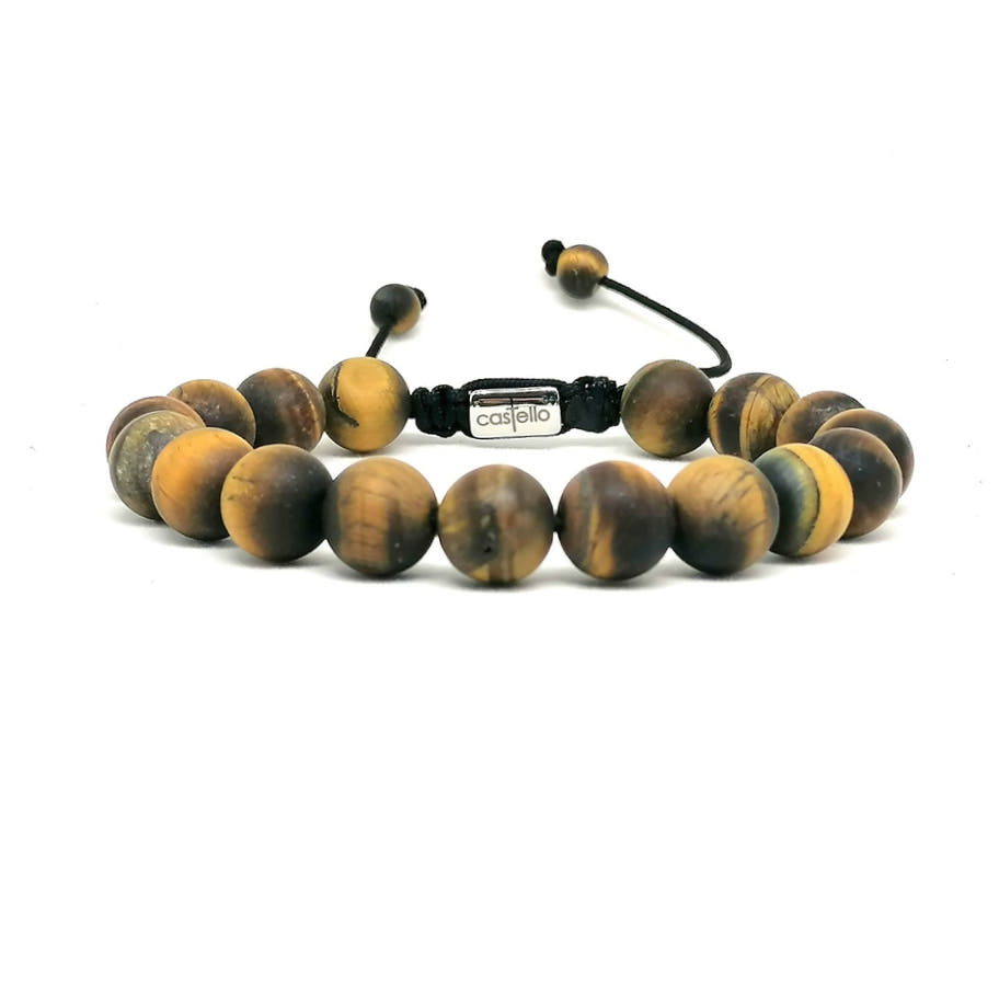 Matte Tiger's Eye Everyday Bracelet, 10mm | Castello Jewels
