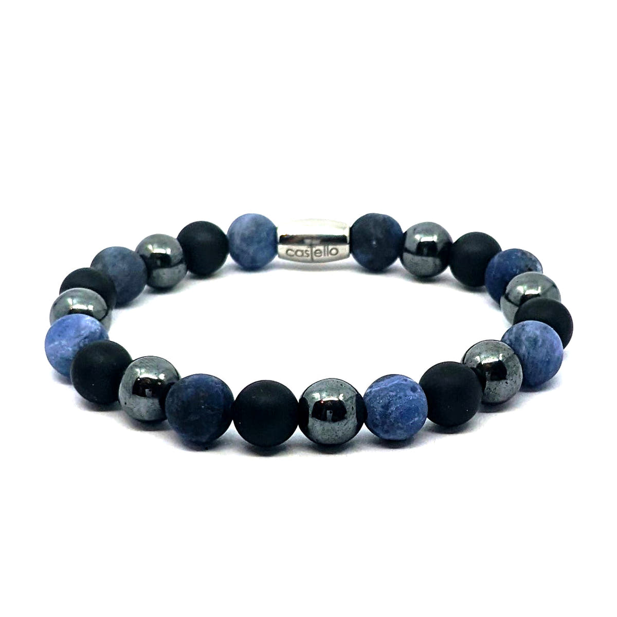 Sodalite, Onyx & Hematite Stacking Bracelet, 8mm, view 2 | Castello Jewels