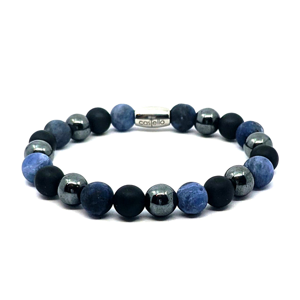 Sodalite, Onyx & Hematite Stacking Bracelet, 8mm, view 2 | Castello Jewels