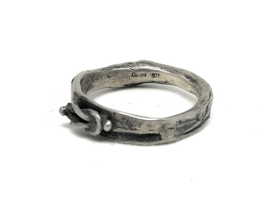 Mens Silver Ring Knott — view 2 | Castello Jewels