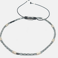 Hand Made Anklets, Silver 925 Hematite, stone 4mm | Castello Jewels