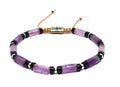 Hand Made Bracelet Silver 925 MINIMAL Amethystos stone 4*2m | Castello Jewels