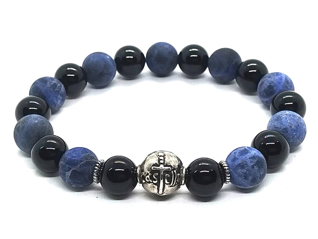Bracelet Chic 925 Silver, Sodalite stone 10mm | Castello Jewels