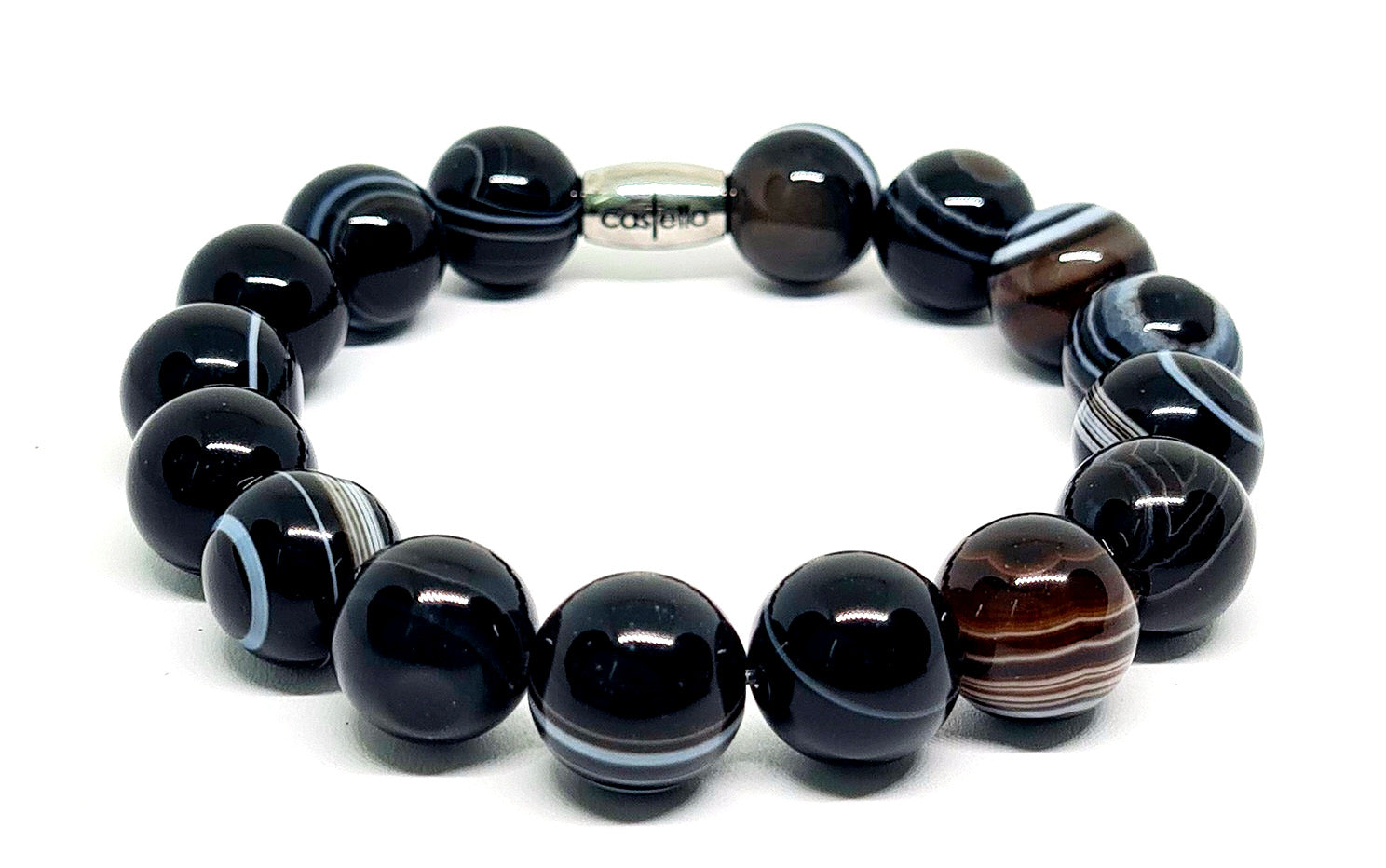 Hand Made Bracelet, Agate Eye Stone 12BM | Castello Jewels