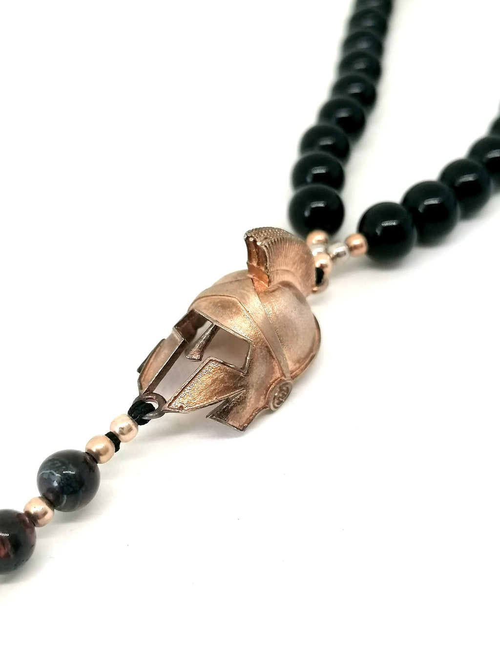 Rosary Sparta Helmut, Silver 925, Onyx stone — view 4 | Castello Jewels