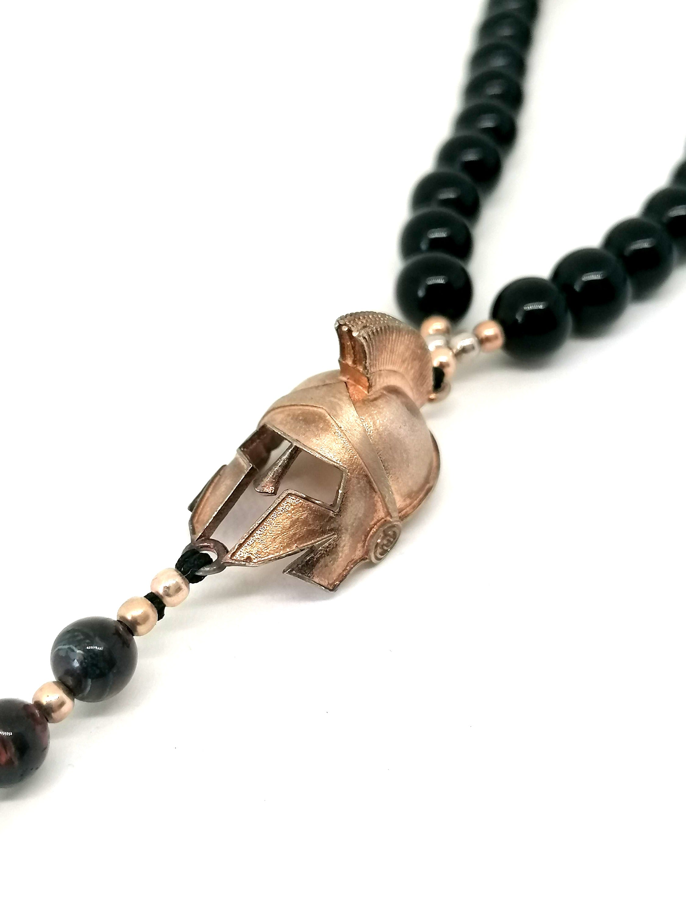 Rosary Sparta Helmut, Silver 925, Onyx stone — view 4 | Castello Jewels