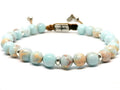 Silver 925, Bracelet Minimal, Snakes Skin, 6mm stone | Castello Jewels