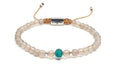 Hand Made Bracelet Silver 925 EARTH Frost Gray Agate stone 4mm | Castello Jewels