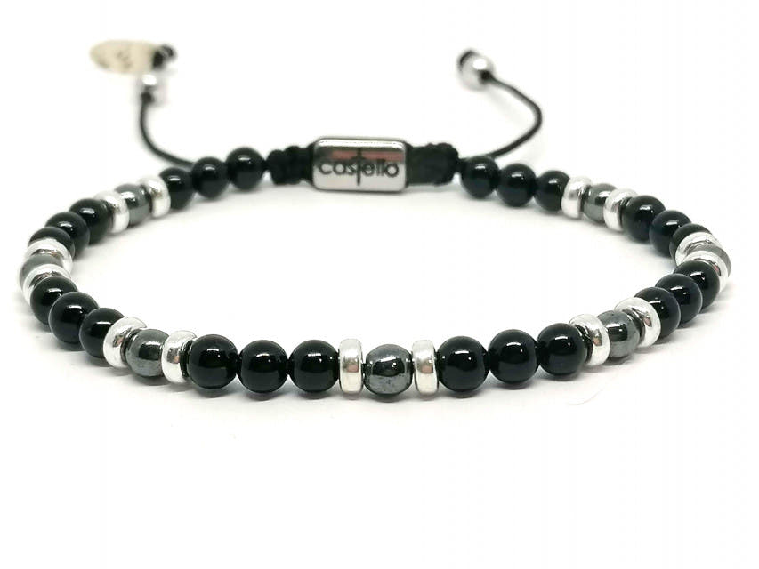 Classic Polished Onyx & Hematite, Timeless, 4mm | Castello Jewels